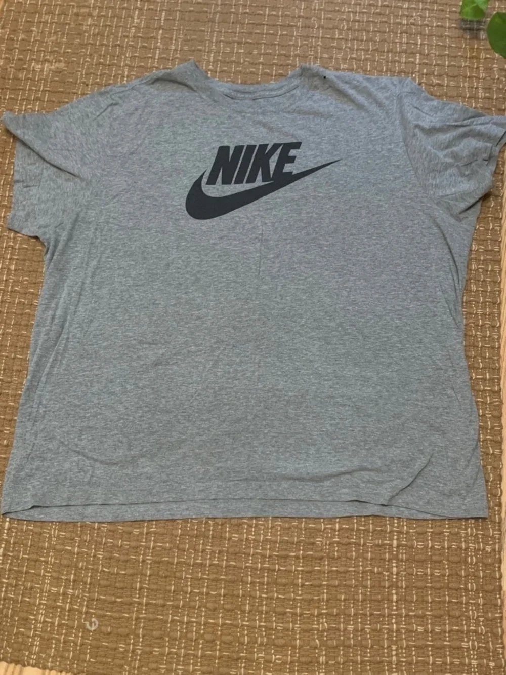 Nike Gray Short Sleeve Tee with Black Swoosh